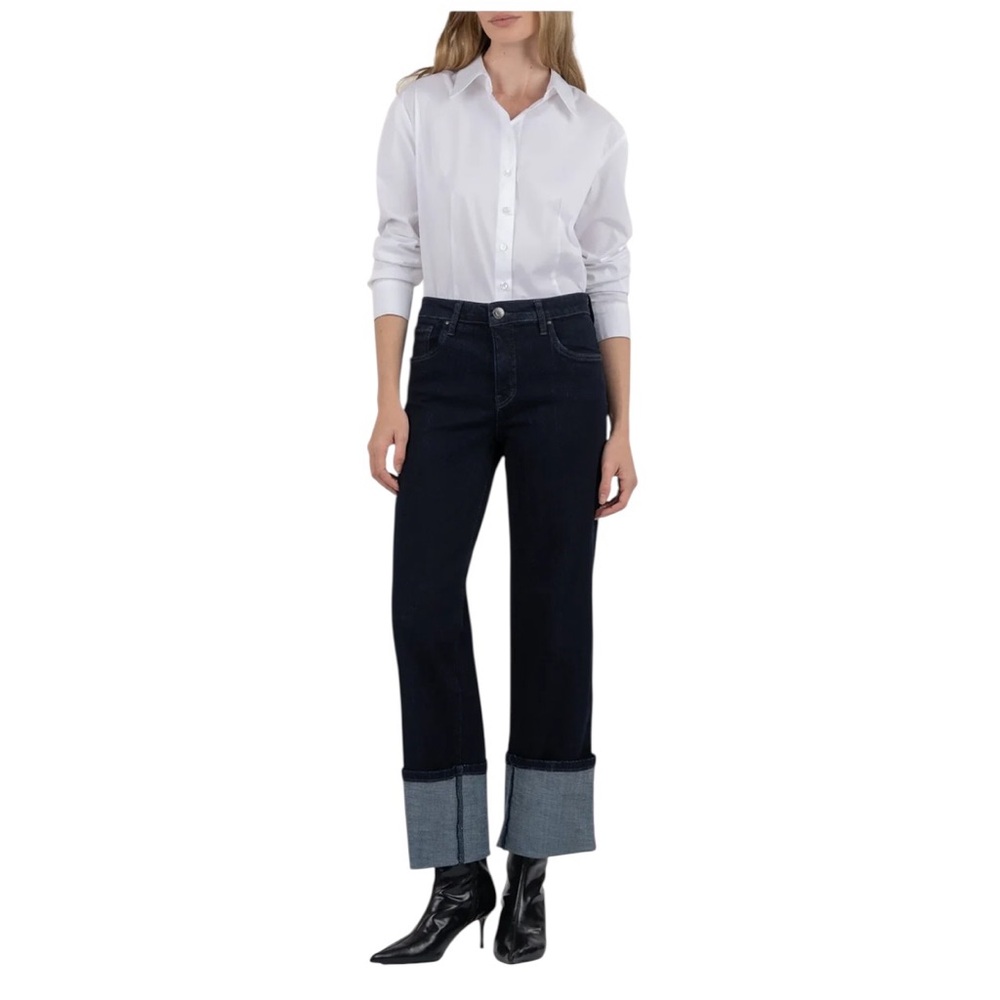 Kut from the Kloth Fab Ab Dark Blue Cuffed Jeans 🆕